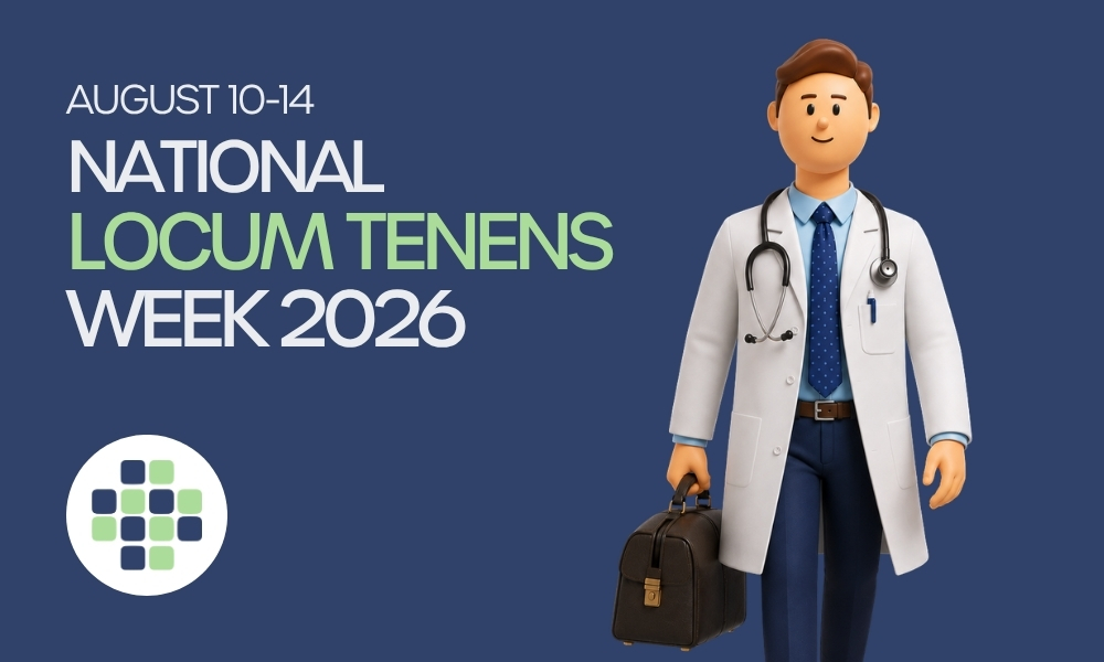 Interim Physicians #ThankALocum post featuring Recruiting Director Joey Bradshaw